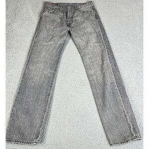 Levi's 501 Jeans Mens 32 x 34Gray Straight Denim Western Workwear Streetwear